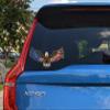 American Bald Eagle Flag Decal Sticker Bubble-Free Vinyl Made in USA Truck Bike Helmet Vehicle Window Wall (60" Wide) view 2