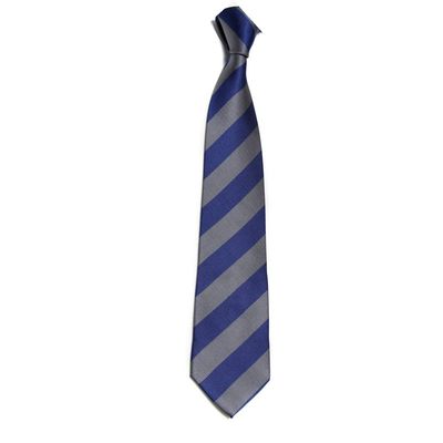 7.5CM Unisex Narrow Ties Microfiber Striped Pattern Necktie School Costume (A15 grey+blue)