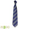7.5CM Unisex Narrow Ties Microfiber Striped Pattern Necktie School Costume (A15 grey+blue) view 2