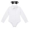 Agoky Kids Boys Salsa Latin Dance Leotard Ballroom Salsa Tango Modern Dance Performance Costume Athletic Shirt Outfit White 6 Years view 3