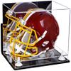 Better Display Cases Acrylic Football Helmet Display Case with Mirror, Wall Mount, White Risers and Clear Base (A002-WR) view 1