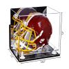 Better Display Cases Acrylic Football Helmet Display Case with Mirror, Wall Mount, White Risers and Clear Base (A002-WR) view 2