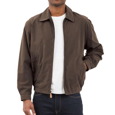 London Fog Men's Auburn Zip-Front Golf Jacket (Regular & Big-Tall Sizes), Dark Brown, 4XL Big