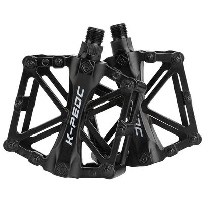 boruizhen Aluminium CNC Bike Platform Pedals Lightweight Road Cycling Bicycle Pedals for MTB BMX (Black)