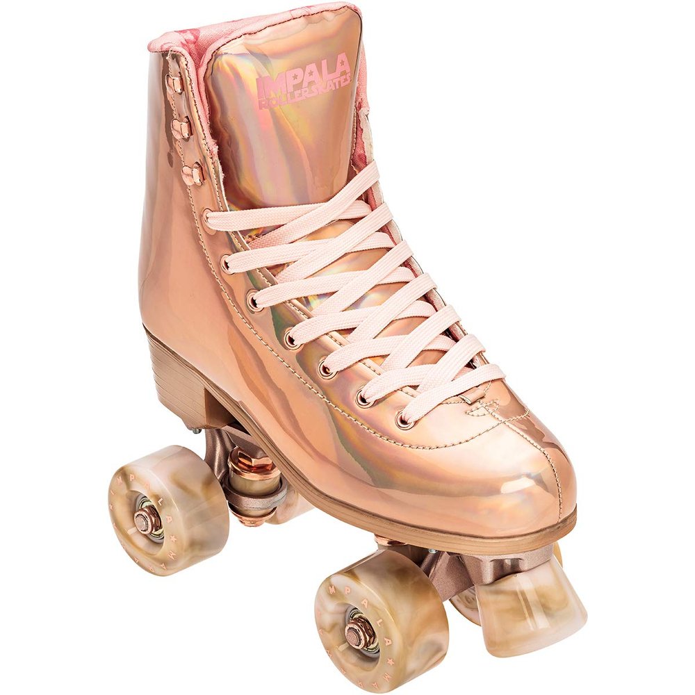 Impala Rollerskates Girl's Impala Quad Skate (Big Kid/Adult) Marawa Rose Gold 9 (US Men's 7, Women's 9) M
