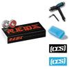 Bones Reds Skateboard Bearings 16 Pack with CCS Skateboard Tool, Wax, and Stickers view 1
