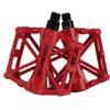 boruizhen Aluminium CNC Bike Platform Pedals Lightweight Road Cycling Bicycle Pedals for MTB BMX (Red) view 1
