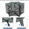 GOTOTOP Foldable Fishing Net, Portable Fish Shrimp Minnow Crayfish Crab Baits Cast Mesh Trap Automatic, Hexagon Fishing Net Cage Crab Fish Minnow Crawdad Shrimp(12 Holes) view 3