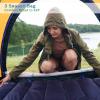 Sleeping Bag  32F Rated XL 3 Season Envelope Style with Hood for Outdoor Camping, Backpacking and Hiking with Carry Bag by Wakeman Outdoors (Navy) view 4