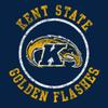 AL04 - Kent State Golden Flashes Distressed Circle Logo Long Sleeve - 2X-Large - Navy view 2