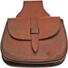Pakistan SZCO Medieval Leather Belt Pouch  8"x 6" Handmade Brown Leather Bag with Belt Loop for LARP, Cosplay & Costume Accessory view 1