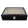 8 slots PU Leather Sunglass Storage Box Display Case,Eyeglasses Organizer Sorting Box,Glasses Eyewear Storage Case,Eyeglasses Storage Rack Holder Container,Jewelry Watches Show Case Rack Display Tray view 3