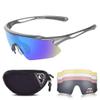 HUBO SPORTS Sports Sunglasses for Men Women with 5 Interchangeable Lenses, Polarized Sunglasses with Anti-Uv400 for Driving Fishing Golf view 1