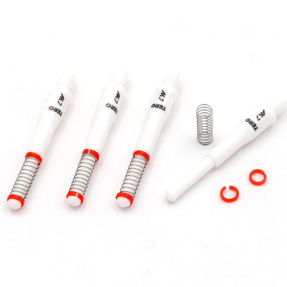 CUESOUL 4 pcs TERO AK7 Dart Shafts Built-in Spring Telescopic for Steel Tip Darts and Soft Tip Darts