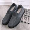 Men Breathable Mesh Walking Loafers Summer Casual Lightweight Slip-on Sneakers Outdoor Driving Travel Stylish Shoes 7.5 M US Grey,9.84" Heel to Toe view 2