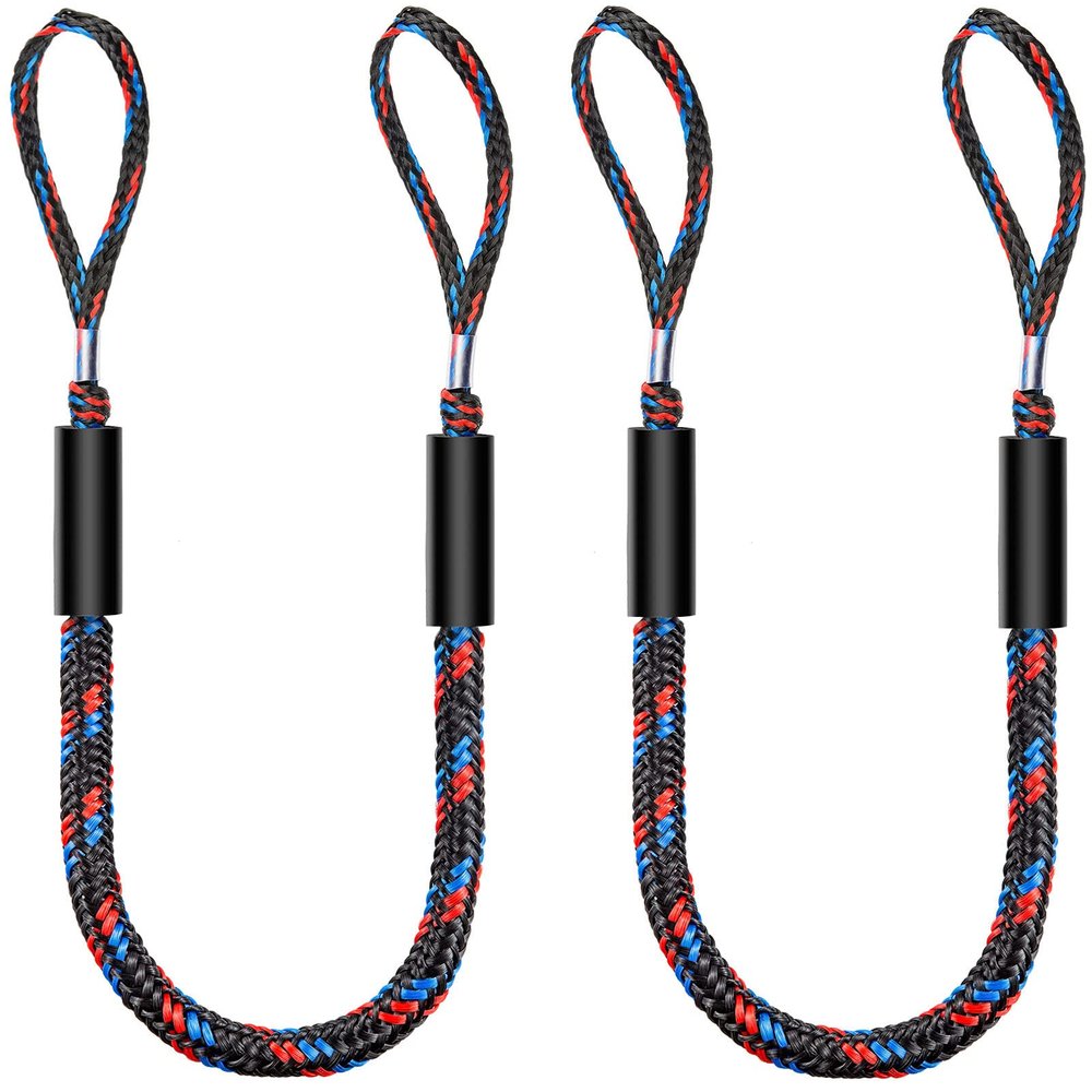 Botepon Boat Bungee Dock Lines, Mooring Lines, Boating Gifts for Men, Boat Accessories, Pontoon Accessories, Perfect for Bass Boat, Jet Ski (5 feet)