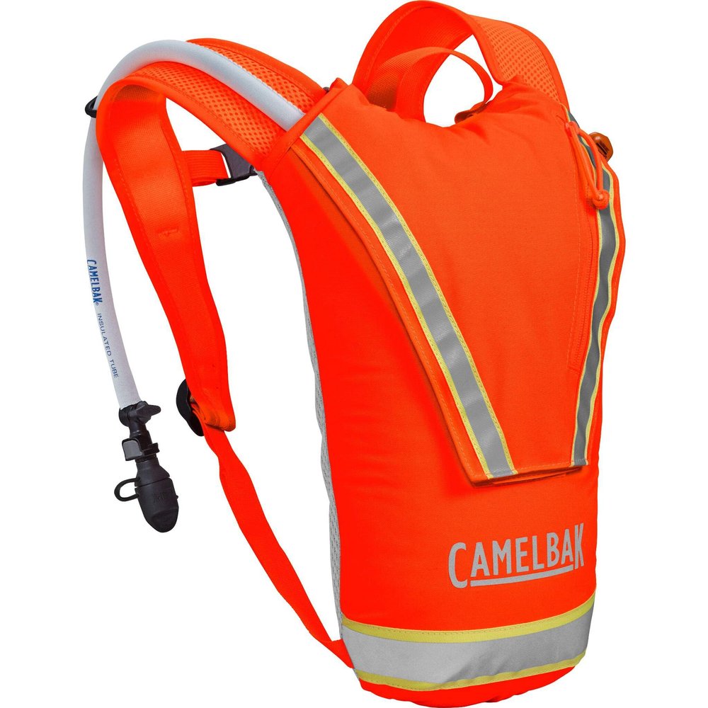 CamelBak Hi-Viz Industrial Hydration Pack with 85oz/2.5L Mil Spec Crux Reservoir Bladder - Worker Safety, International Orange