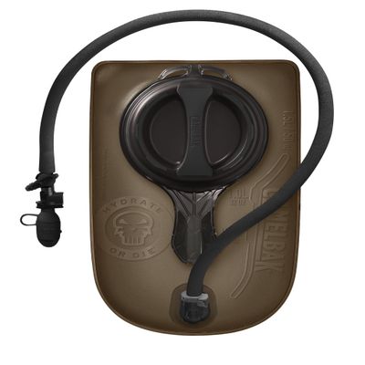 CamelBak Mil Spec Crux 50oz/1.5L Reservoir - Tactical Hydration Bladder - Faster Water Flow Rate - Leak-Proof Water Bladder - Ergonomic Shape - Big Bite Valve - BPA-Free, Brown