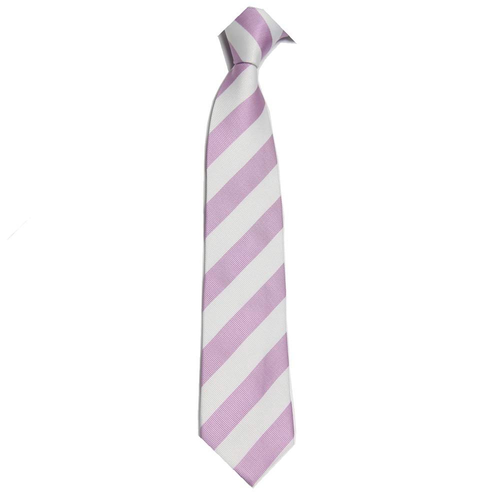 7.5CM Unisex Narrow Ties Microfiber Striped Pattern Necktie School Costume (A2 white+pink)