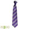 7.5CM Unisex Narrow Ties Microfiber Striped Pattern Necktie School Costume (A11 grey+purple) view 2