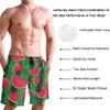 visesunny Summer Red Watermelon Print Men's Beach Shorts Swim Trunks Sports Swimming Bathing Suits with Mesh Lining view 3