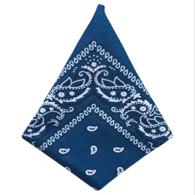 Bestgift Men's Paisley Print Head Wrap Scarf Wristband Bandana One Size Denim Blue