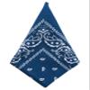 Bestgift Men's Paisley Print Head Wrap Scarf Wristband Bandana One Size Denim Blue view 1