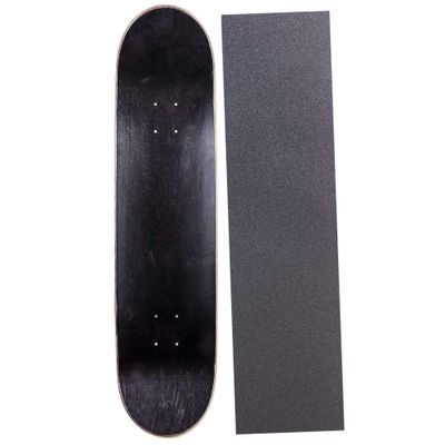 Cal 7 Blank Maple Skateboard Deck with Color Grip Tape | 7.75, 8.0, 8.25 and 8.5 Inch (Black, 7.75 Inch)