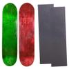 Cal 7 Blank Maple Skateboard Decks with Grip Tape| Two Pack (Green, Red, 8.0 inch) view 1