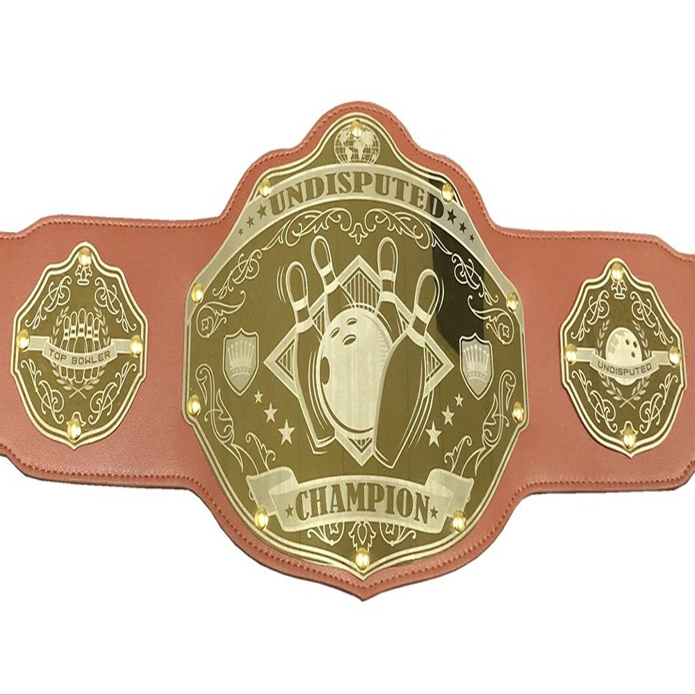 Undisputed Belts Bowling Championship Belt Trophy - Custom Text