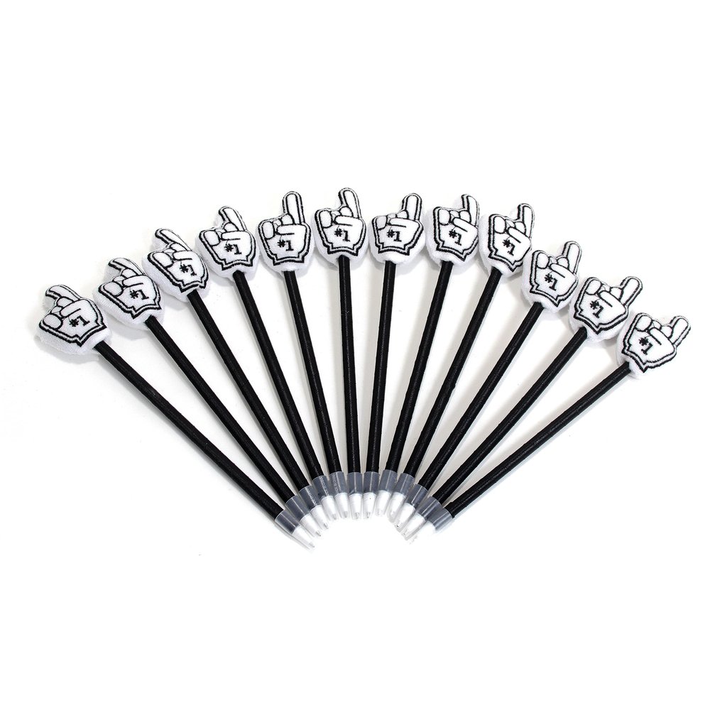 L LIFETIME Sports Fan Foam Finger Pens - 12 Pack: #1 Choice for Party, Office, Team Building - Ideal for Basketball, Baseball, Football, Soccer Enthusiasts - Perfect Birthday Decor & Favors