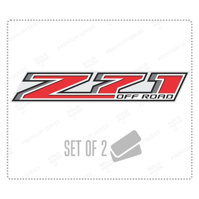 2-Pack Z71 Off-Road Bedside Decals for Chevy Silverado (20072013 GMT900)  Factory Style Replacement Stickers, Premium Series (Metallic Finish), Red