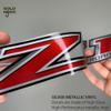 2-Pack Z71 Off-Road Bedside Decals for Chevy Silverado (20072013 GMT900)  Factory Style Replacement Stickers, Premium Series (Metallic Finish), Red view 3