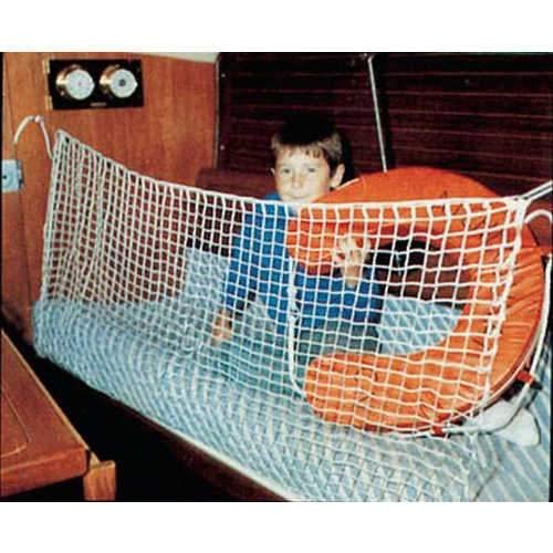 Bunk Net Plus Set - Anti Roll Net - 210 cm x 70~7' x 28" Polyester Line - with Hooks and Screws - 416838