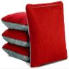 Tailgating Pros Pro-Style Two-Sided Cornhole Bags with Bag Tote- Slick & Stick Resin Filled Suede and Duck Canvas Set of 8-20+ Color Combos (Red/Grey Suede & Black/Grey Suede) view 2