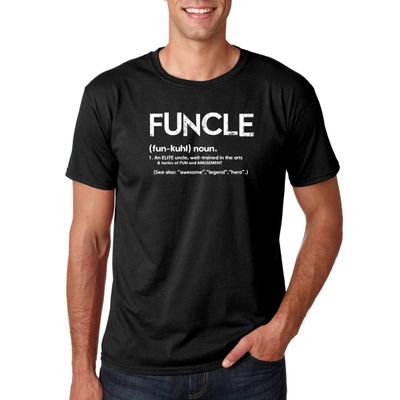 CBTwear Funcle Definition for Best Auncle, My Uncle is Cooler - Men's T-Shirt (Black, Small)