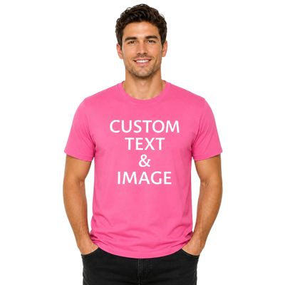 Custom T Shirts for Men Women Personalized Photo Text Logo Unisex Cotton Tee Design Your Own Front Back Print Adult Shirt Azalea