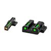 HIVIZ Litewave H3 Sight Tritium LitePipe Day/Night for Glock Models 42 & 43, Green/Orange litepipes w/Orange Front Ring view 1