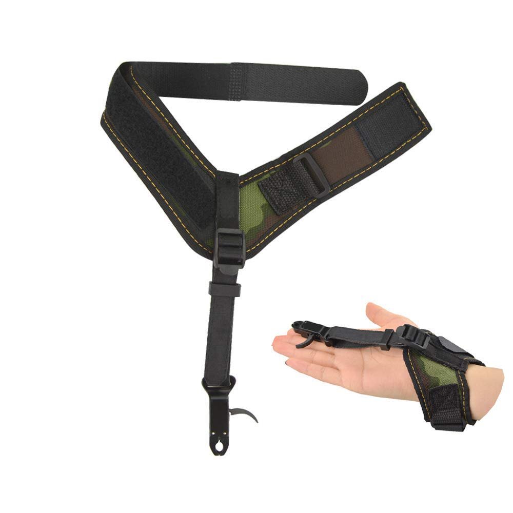 ZSHJGJR Archery Release Trigger Caliper Compound Bow Release Aids Wrist Release Composite Nylon Strap Bow Quick Release for Hunting Shooting