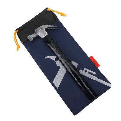 Alomejor Tent Peg Bag Camping Portable Tent Stakes Bag Hammer Nail Pouch for Hiking Camping Tent Hammers and Other Accessoris (Blue)