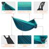AnorTrek Camping Hammock, Super Lightweight Portable Parachute Hammock with Two Tree Straps Single or Double Nylon Travel Tree Hammocks for Camping Backpacking Hiking Blue&Dark Blue view 2