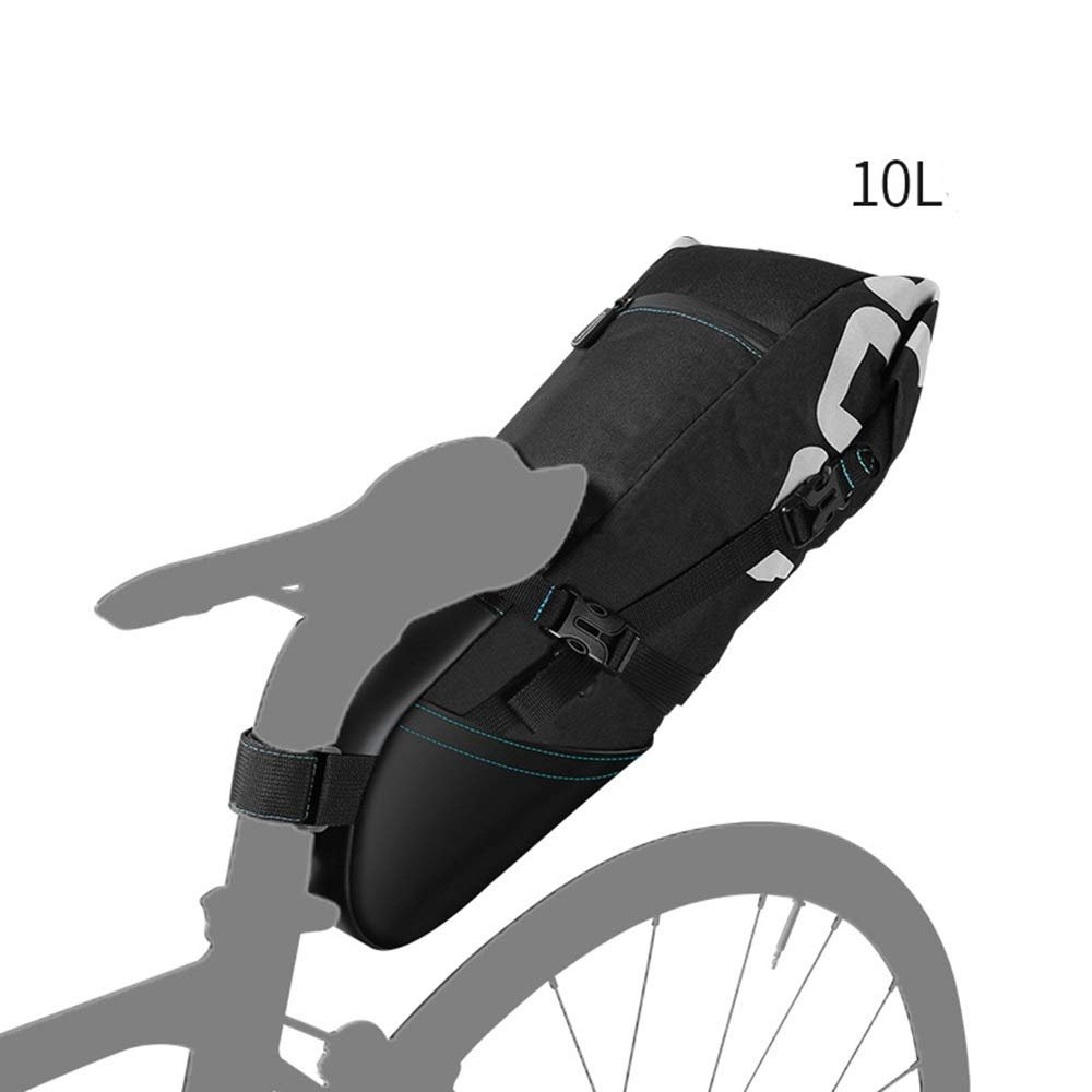 Bike Saddle Bag/Bicycle Seat Pack Bag, 10L Cycling Wedge Shape Bag Waterproof