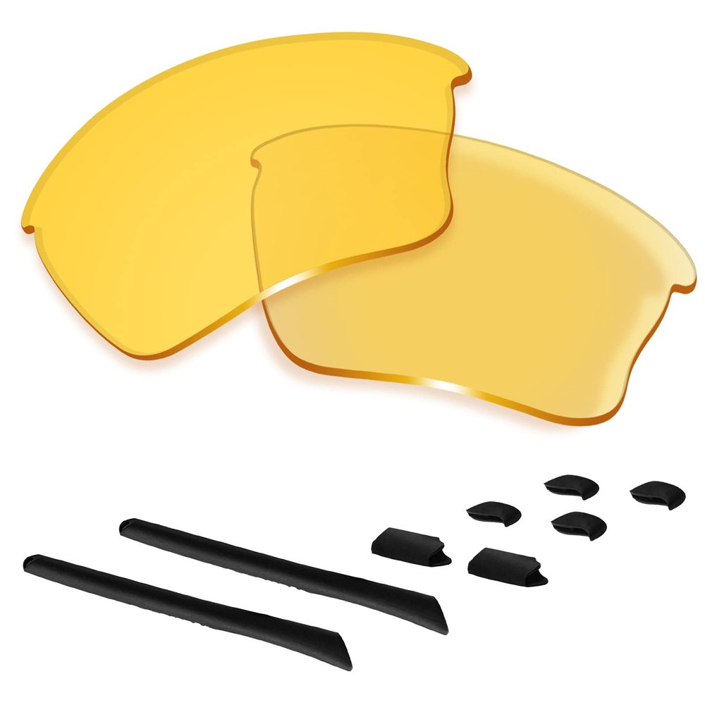 Betterun HD Yellow Replacement Lenses/Rubber Kits for Oakley Half Jacket XLJ