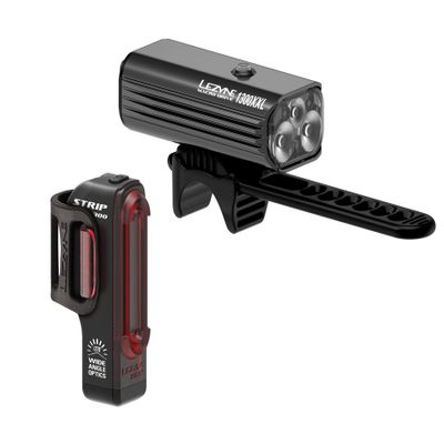 Lezyne Macro Drive 1300XXL & Strip Pro Drive Lights Pair