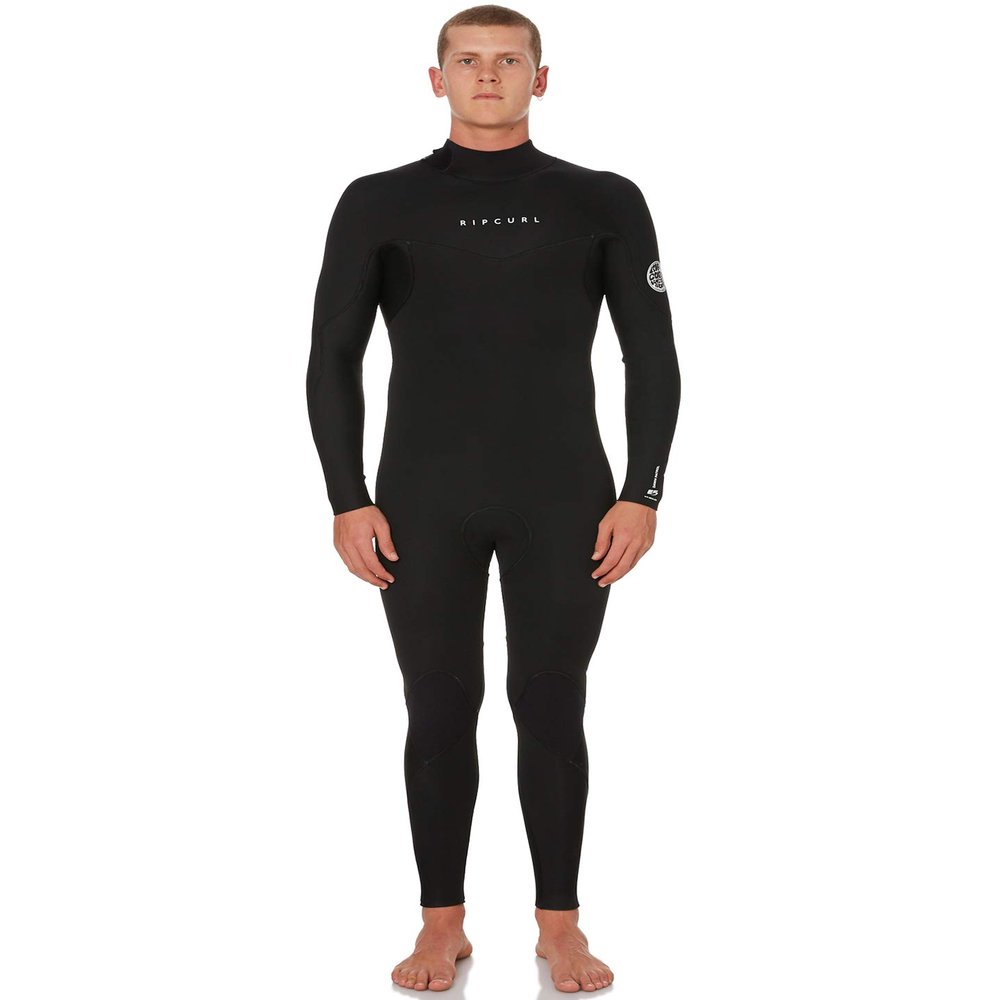 Rip Curl Men's Dawn Patrol 4/3mm Back Zip Full Wetsuit - Black - M