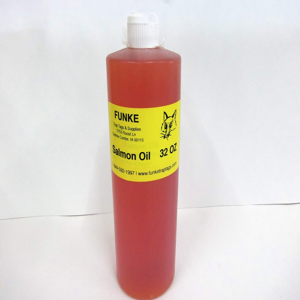 Funke Trap Tags & Supplies Salmon Oil (32 Oz Flip Top Bottle)