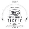 5 Pack 80 lb. Premium Fluorocarbon Tooth Shield Tackle Musky Leader Muskie Pike Leader (Crane Swivel) (8) view 2