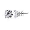 14k Gold Cz Push Back Basket Setting Stud Earrings (White, 8) view 1