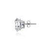 14k Gold Cz Push Back Basket Setting Stud Earrings (White, 8) view 2