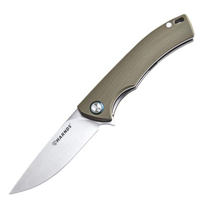 Harnds Talisman CK9168 Pocket Knife with Ball Bearing Pivot System Folding Knife with G10 Handle Pocketclip(warm sand handle)